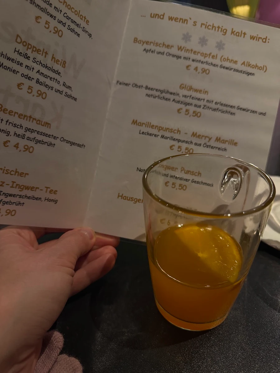 Speisekarte, Café Greindl