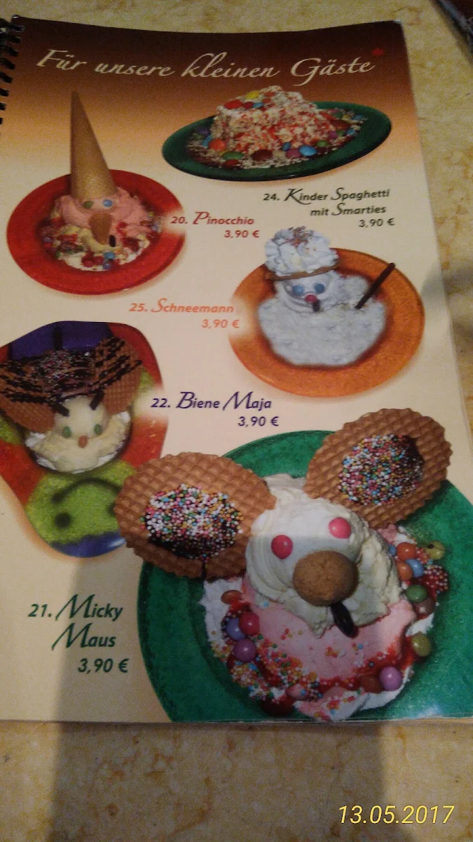 Speisekarte, Eiscafé Peppone Kohlscheid