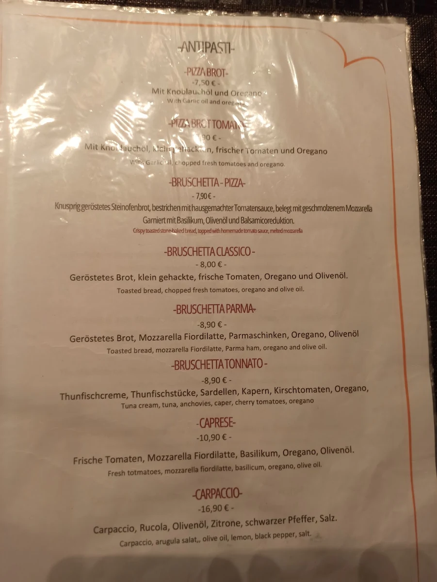 Speisekarte, Pizza & Pasta by Siena Trier