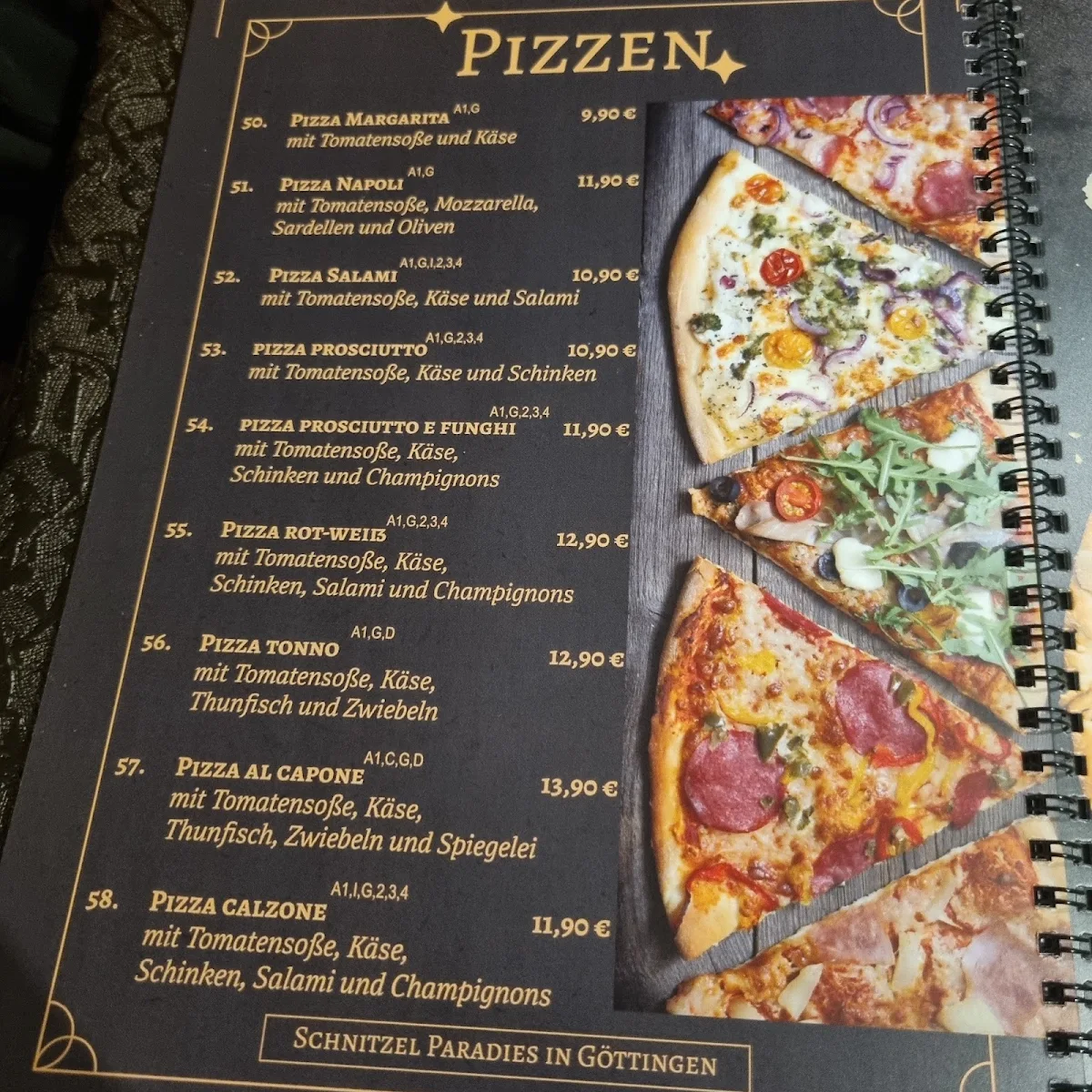 Speisekarte, Schnitzelparadies