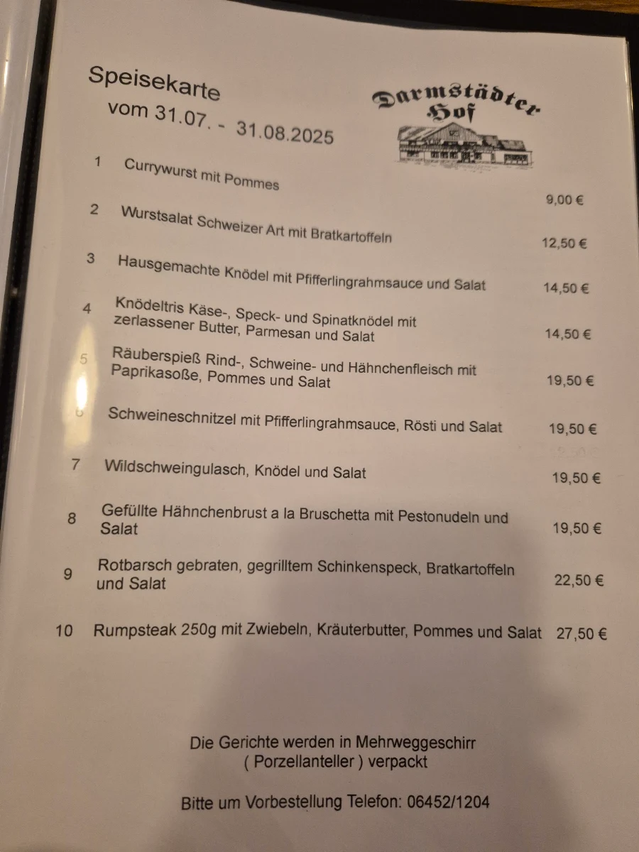 Speisekarte photo 1