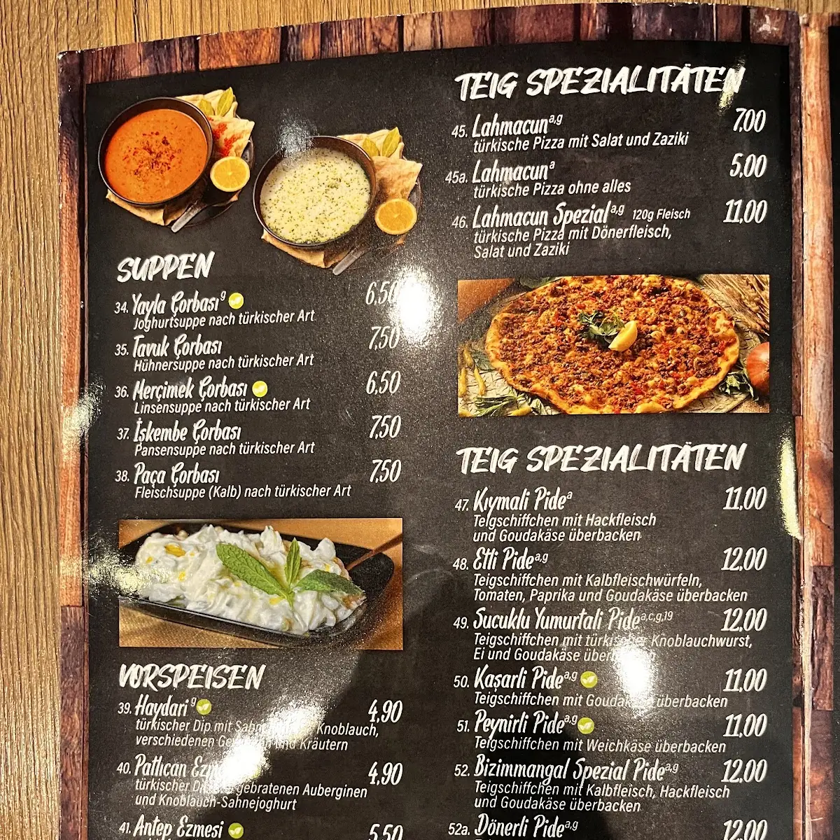 Speisekarte photo 2