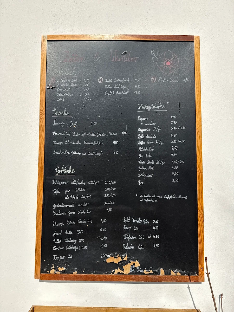 Speisekarte, Zeiten & Wunder
