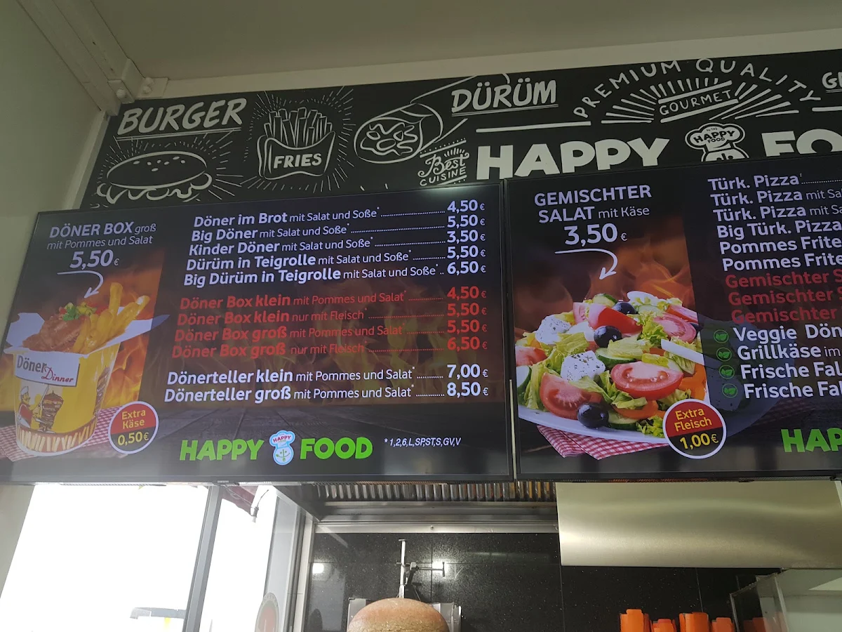 Speisekarte, Happy food