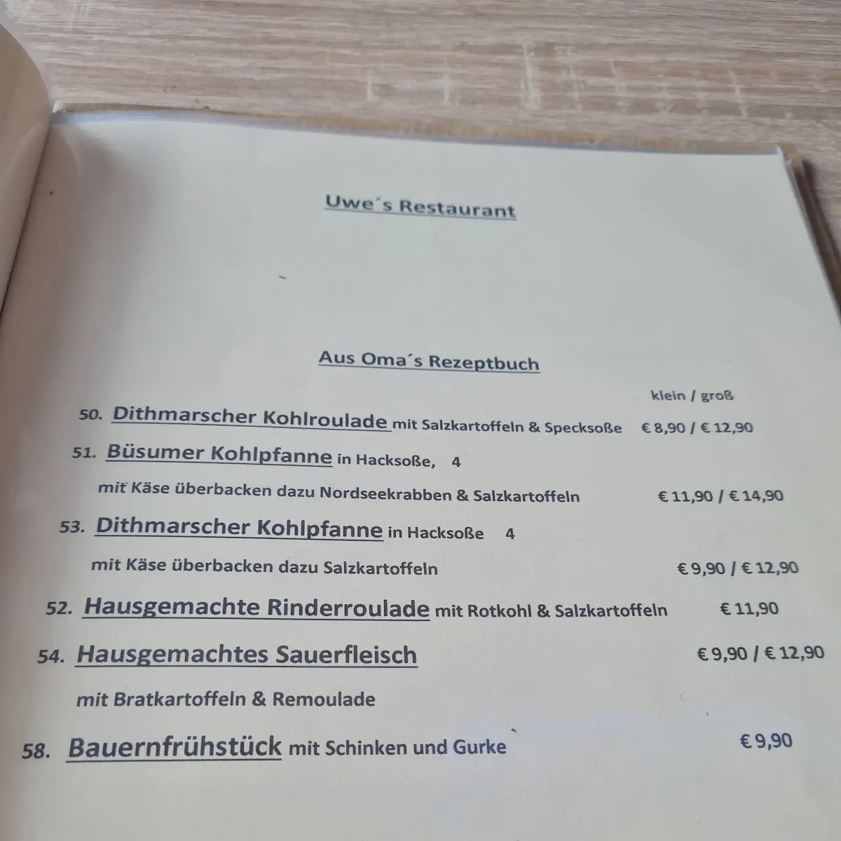 Speisekarte photo 3