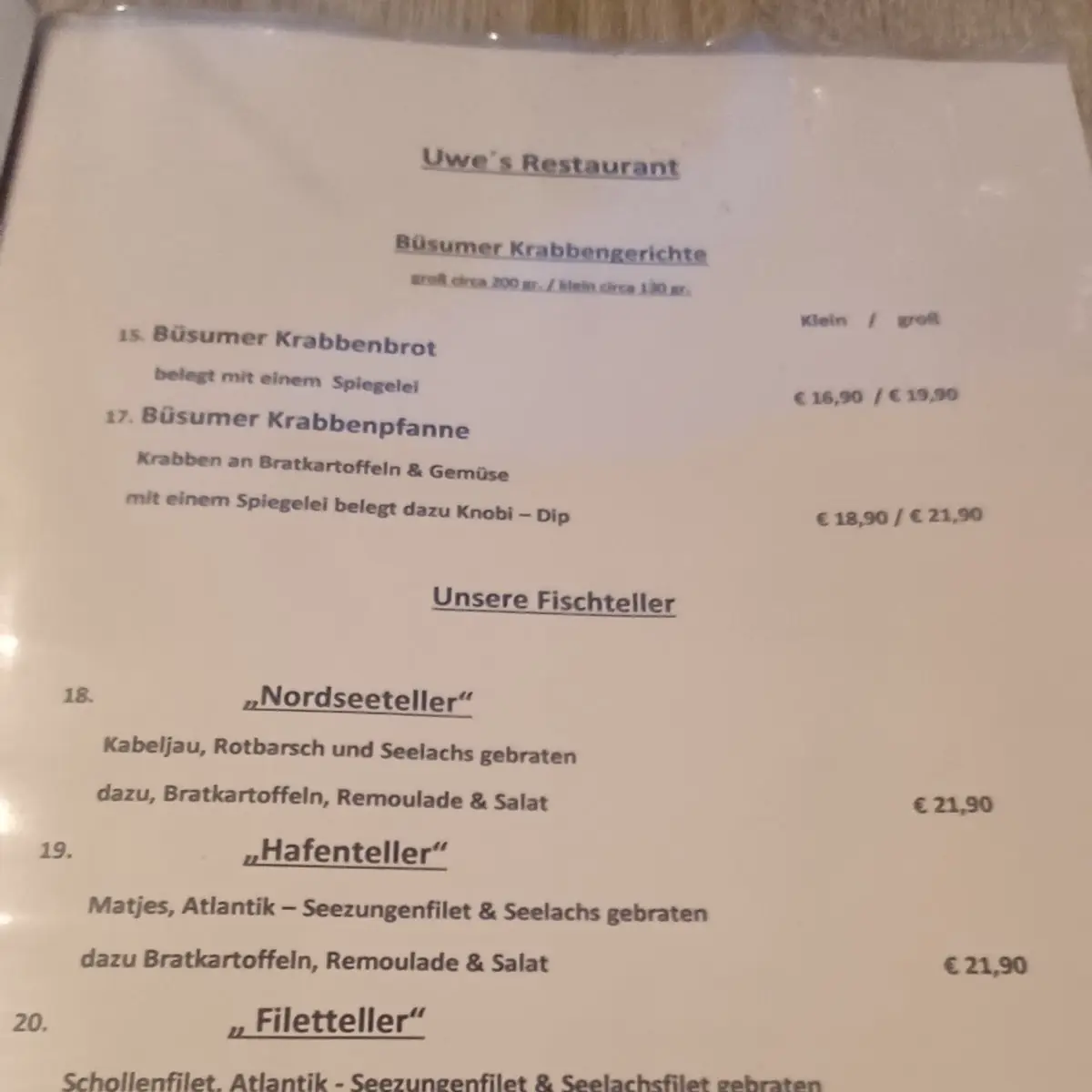 Speisekarte photo 7