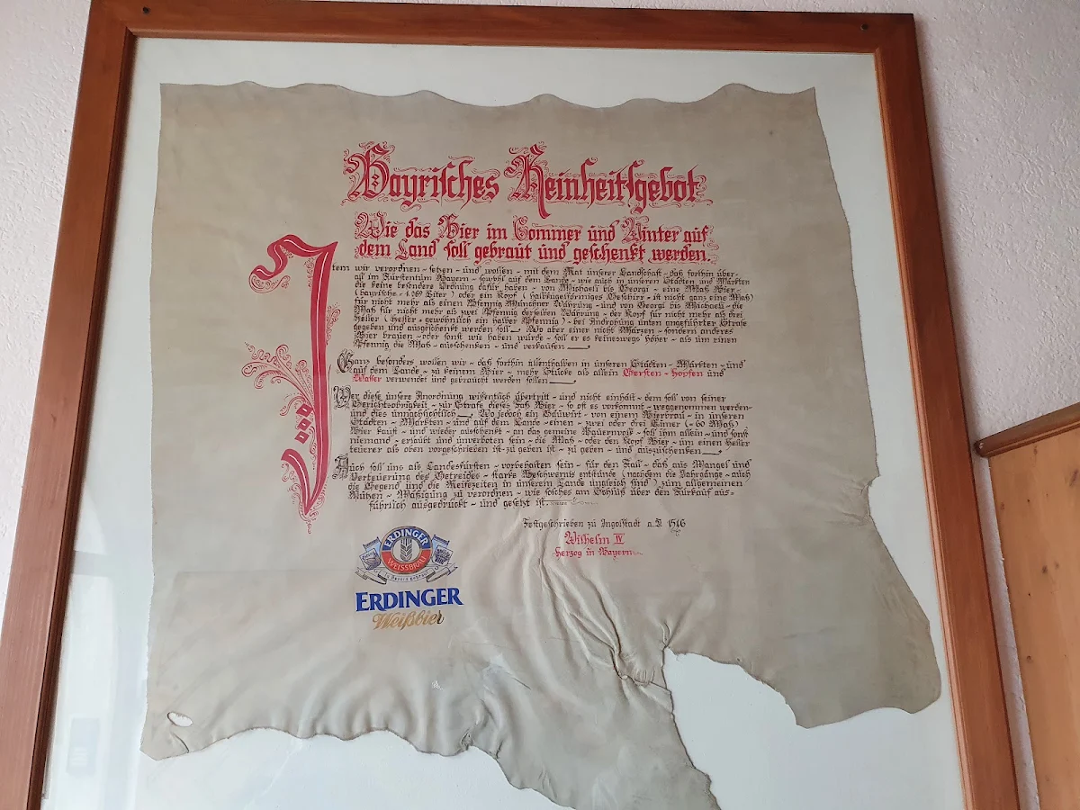 Speisekarte, Gaststätte Achhörnla