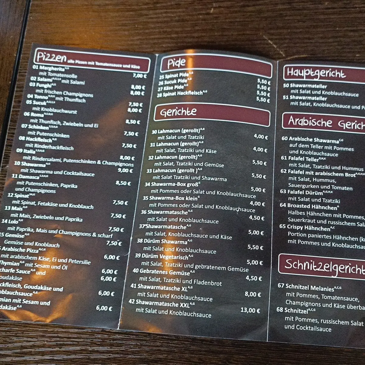 Speisekarte photo 2
