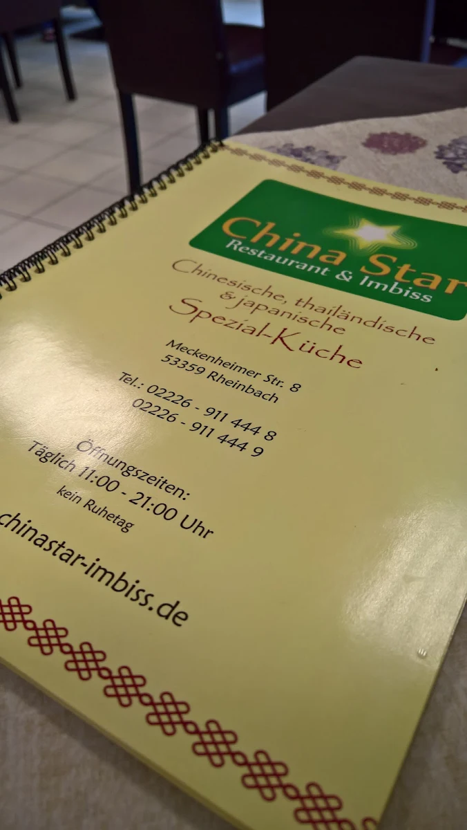 Speisekarte, China Star Imbiss