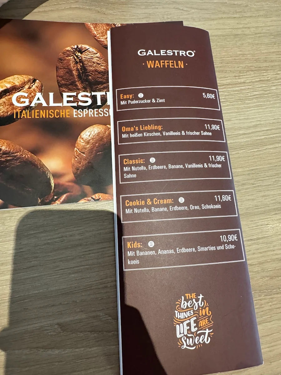 Speisekarte, Monelli (Ehemals Galestro Köln-Rodenkirchen)