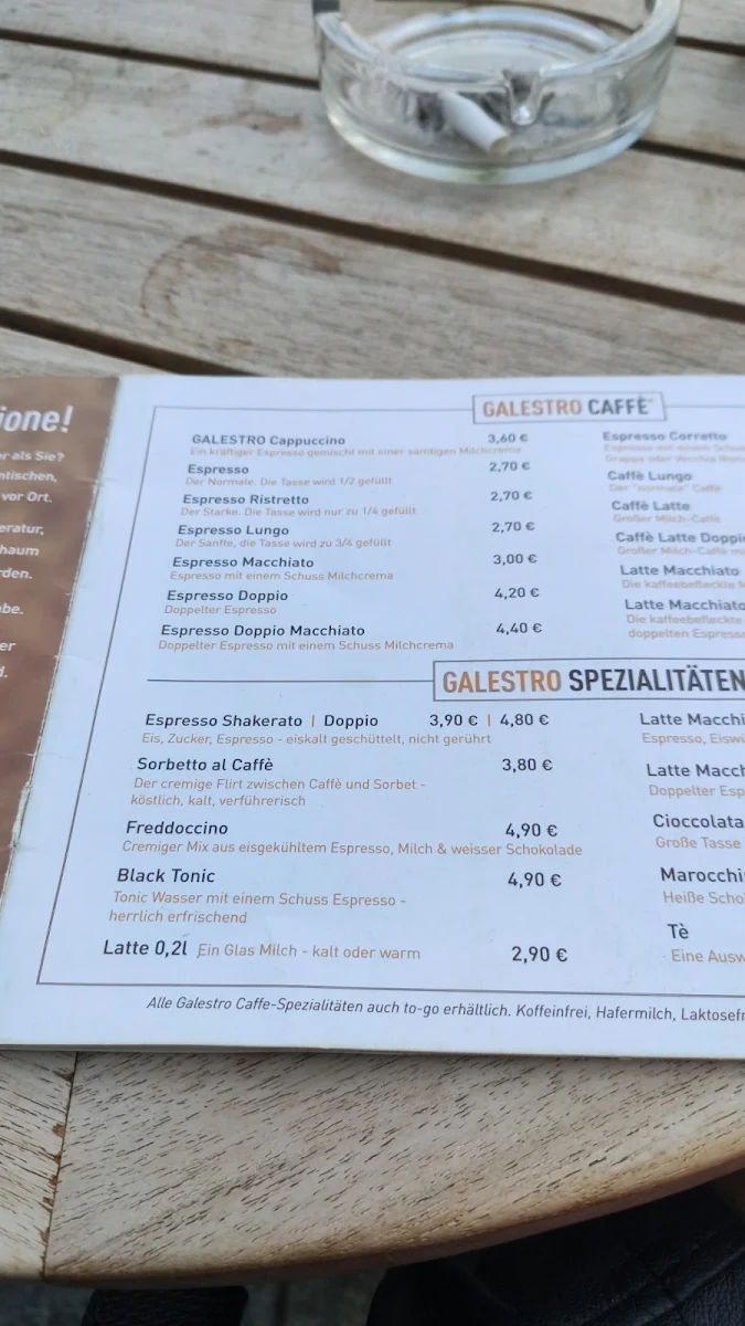 Speisekarte, Monelli (Ehemals Galestro Köln-Rodenkirchen)