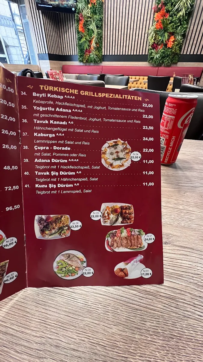 Speisekarte, Istanbul Restaurant