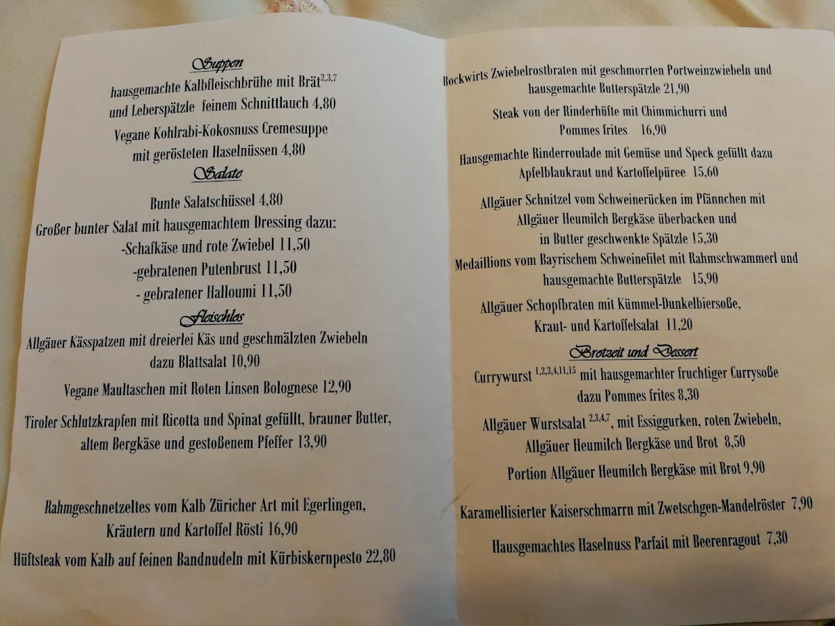 Speisekarte photo 1
