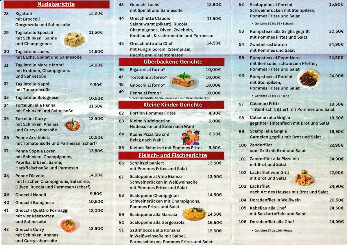Speisekarte, Weilerstüble-Pizzeria Dolce Vita - Rodolfo Vita