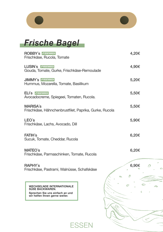 Speisekarte, La Casetta
