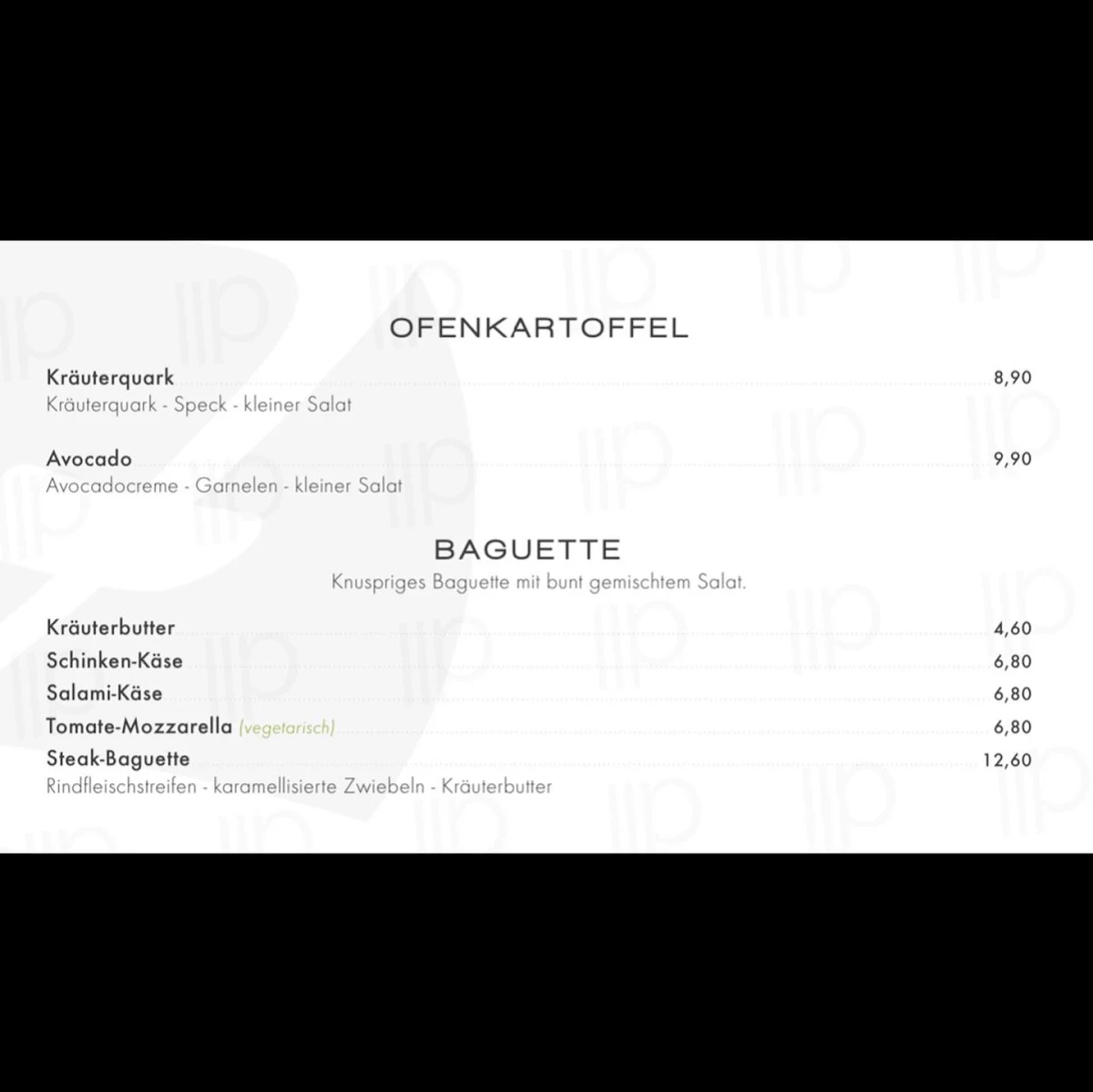 Speisekarte photo 2