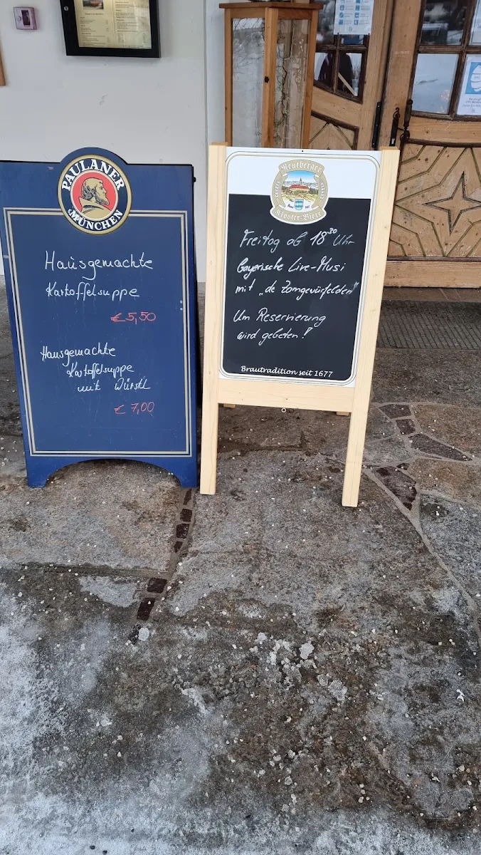 Speisekarte, Bayrische Stube im Haus des Gastes