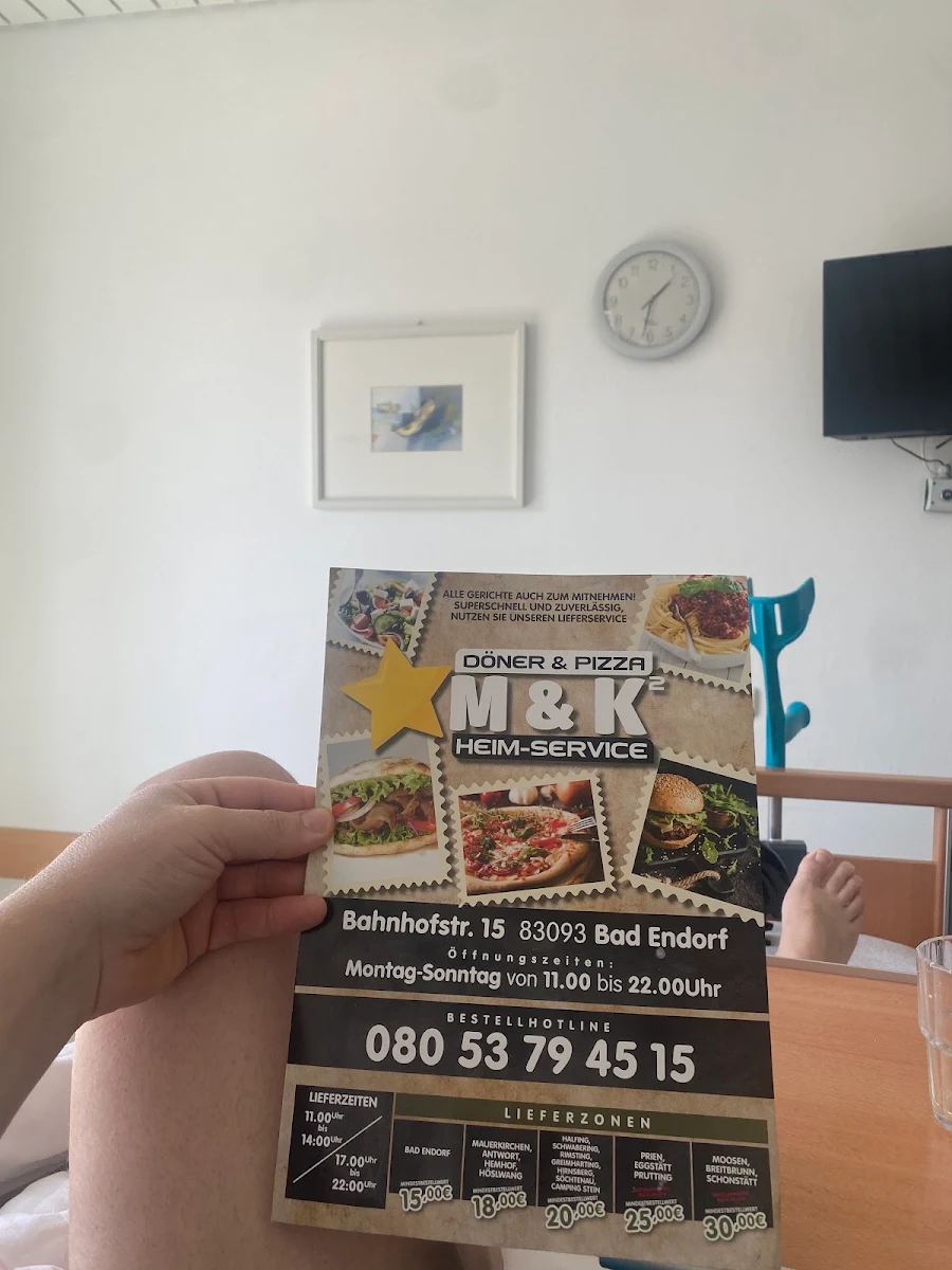 Speisekarte, MK Döner & Pizza 2, Bahnhofstraße 15, 83093 Bad Endorf