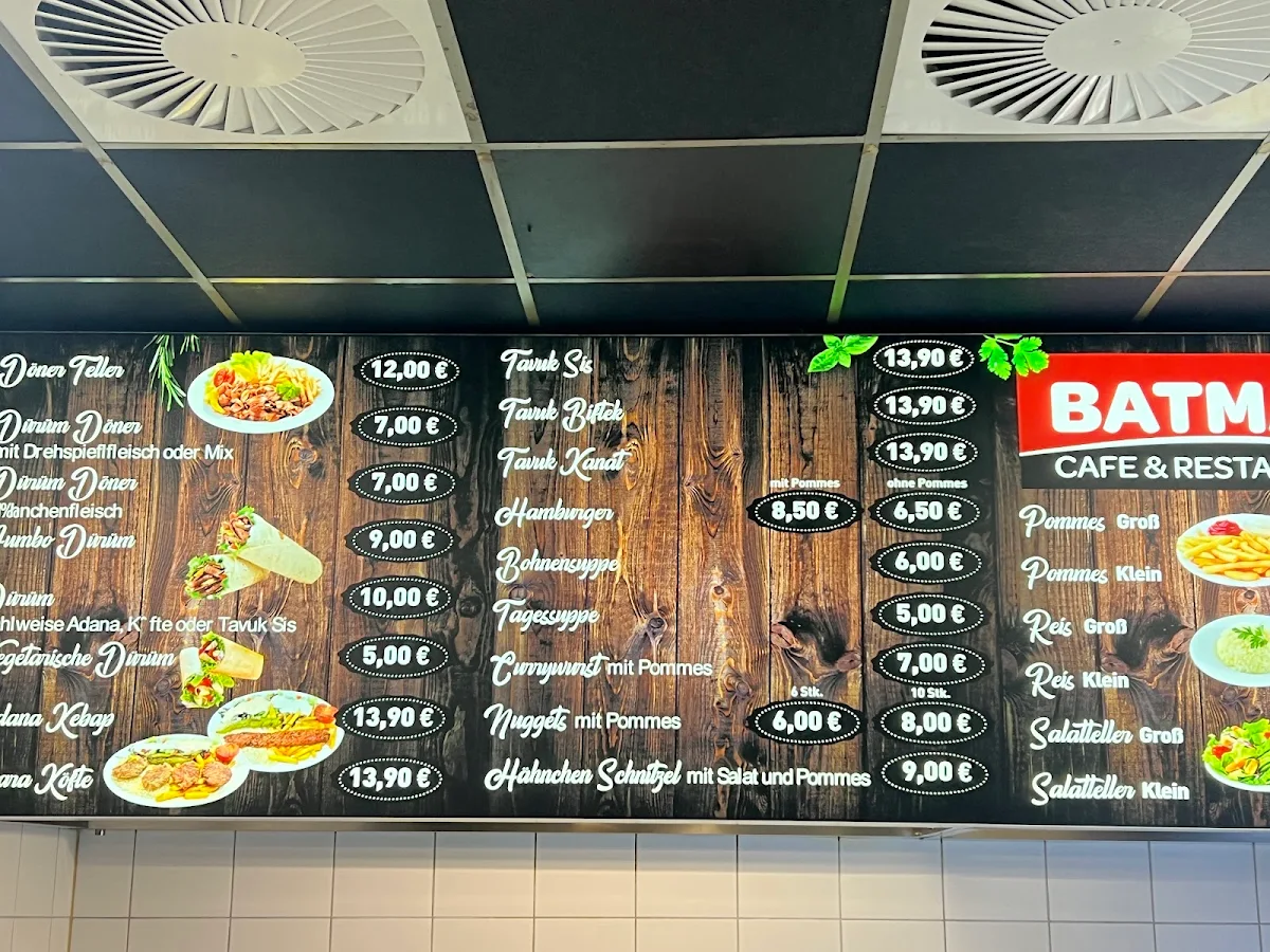 Speisekarte, Batman Restaurant