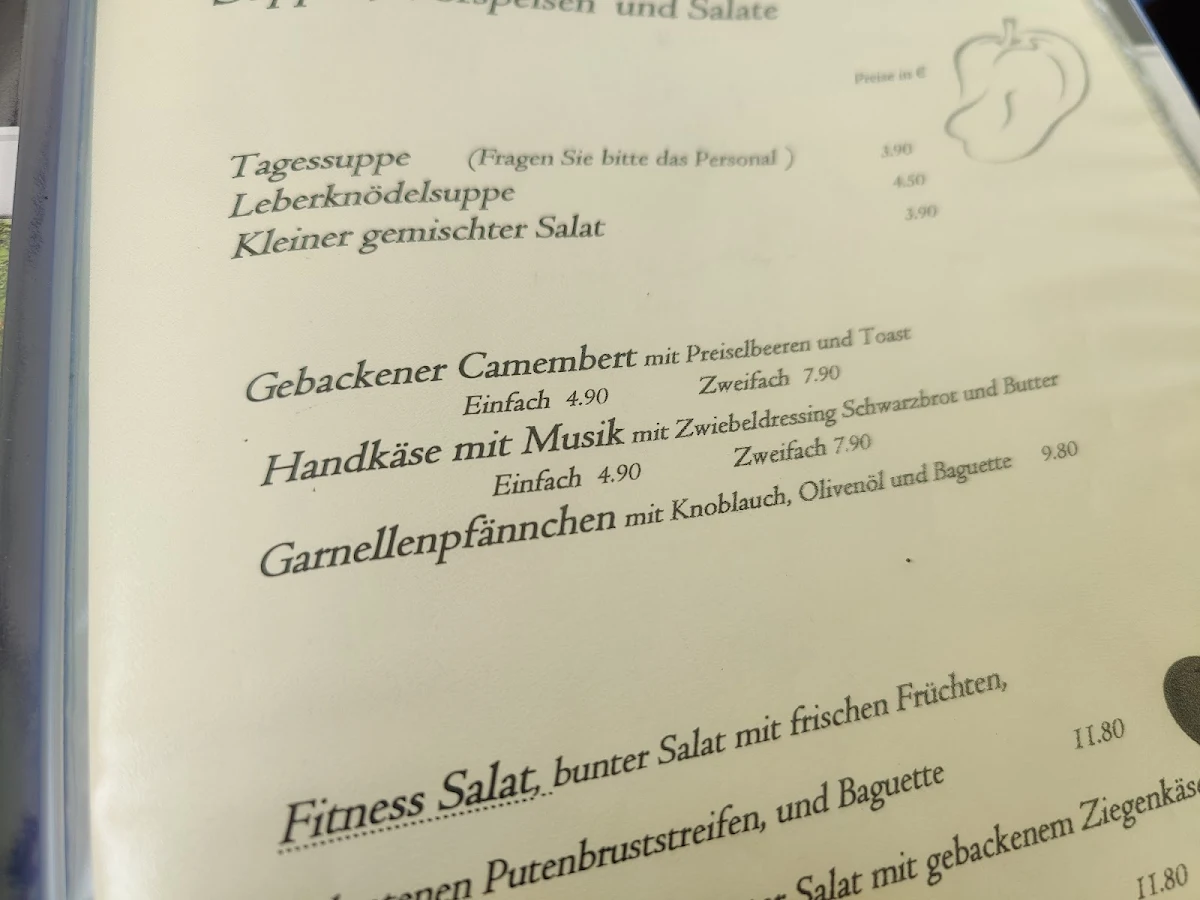 Speisekarte, Stadtschänke