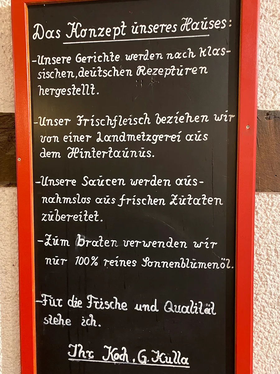 Speisekarte, Stadtschänke