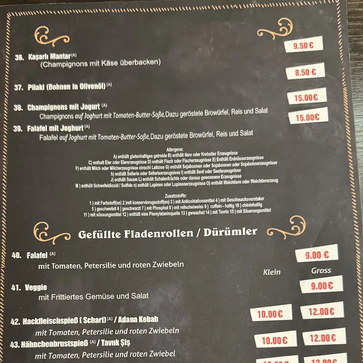 Speisekarte photo 2