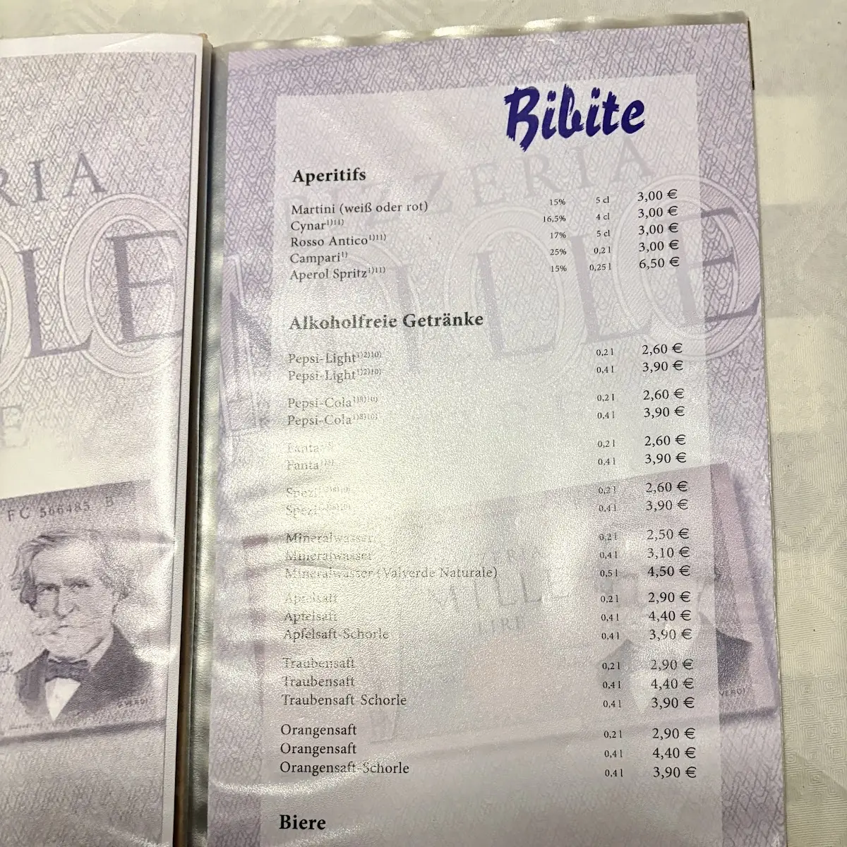 Speisekarte photo 3