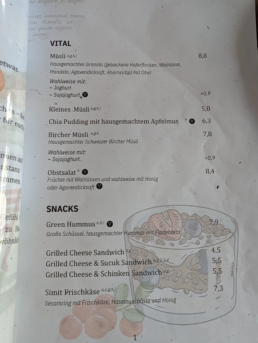 Speisekarte, Heimathafen Konstanz