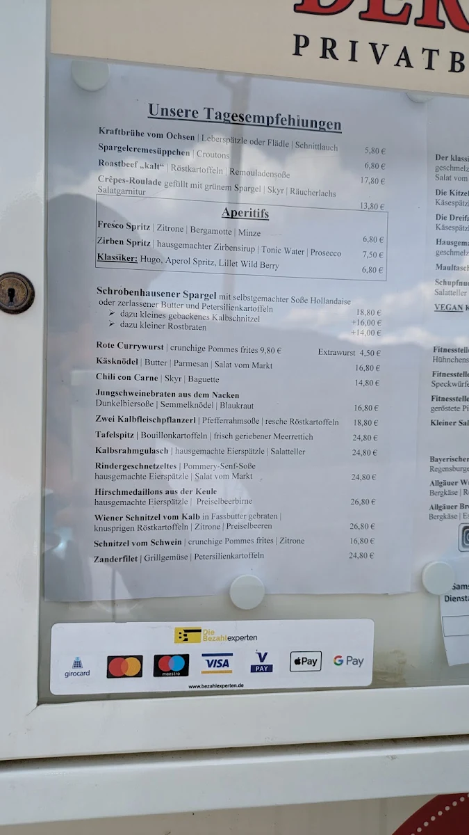 Speisekarte, Kitzebichl - Restaurant & Festsaal
