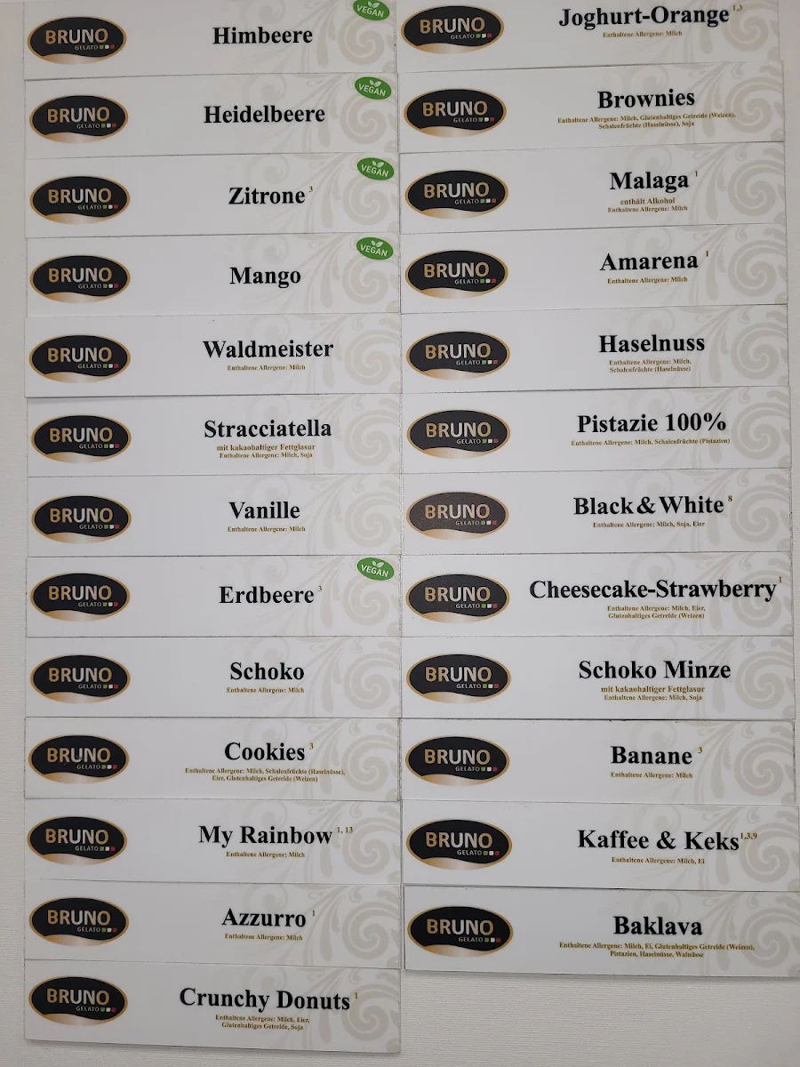 Speisekarte, Papagei Eiscafé & Pizza