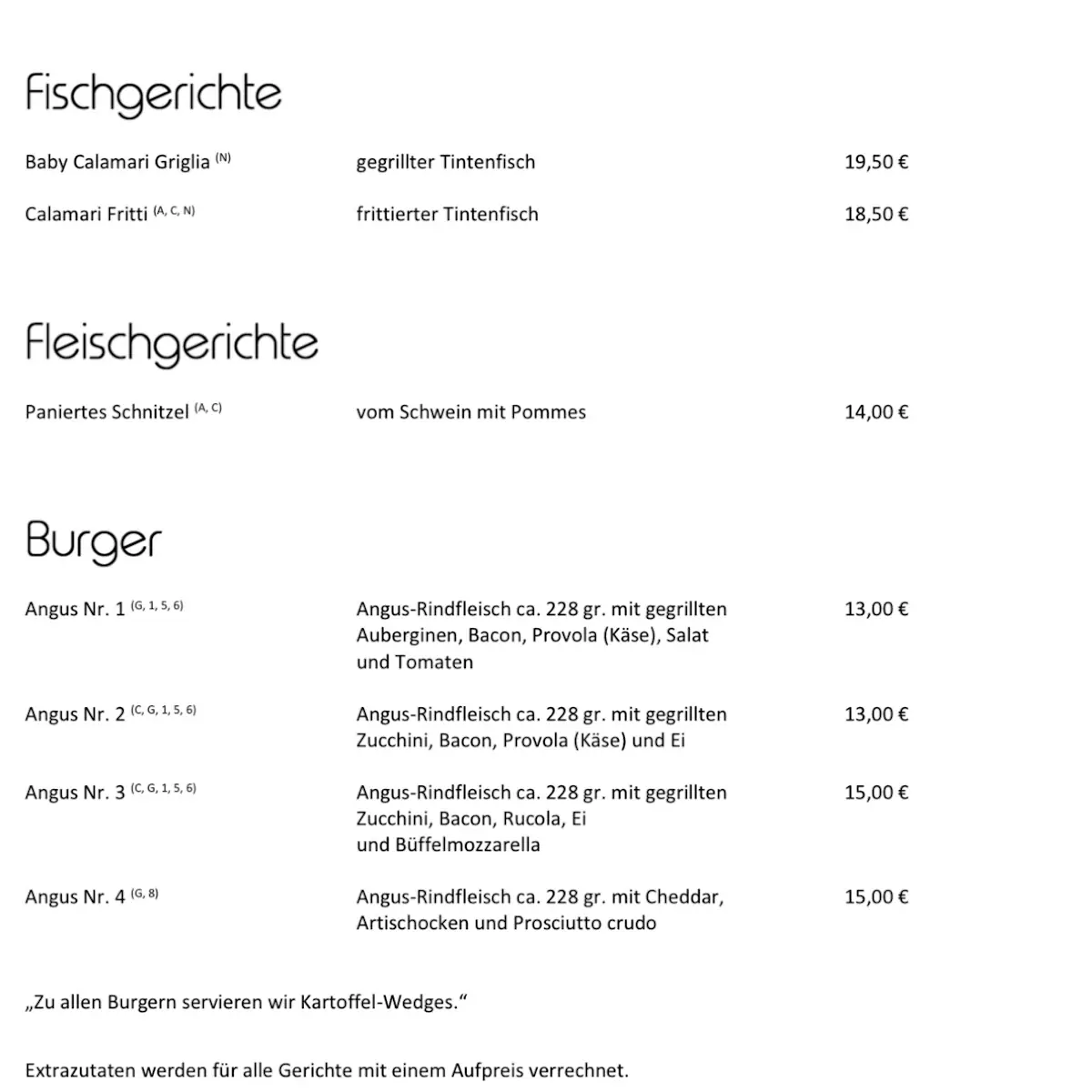 Speisekarte photo 2