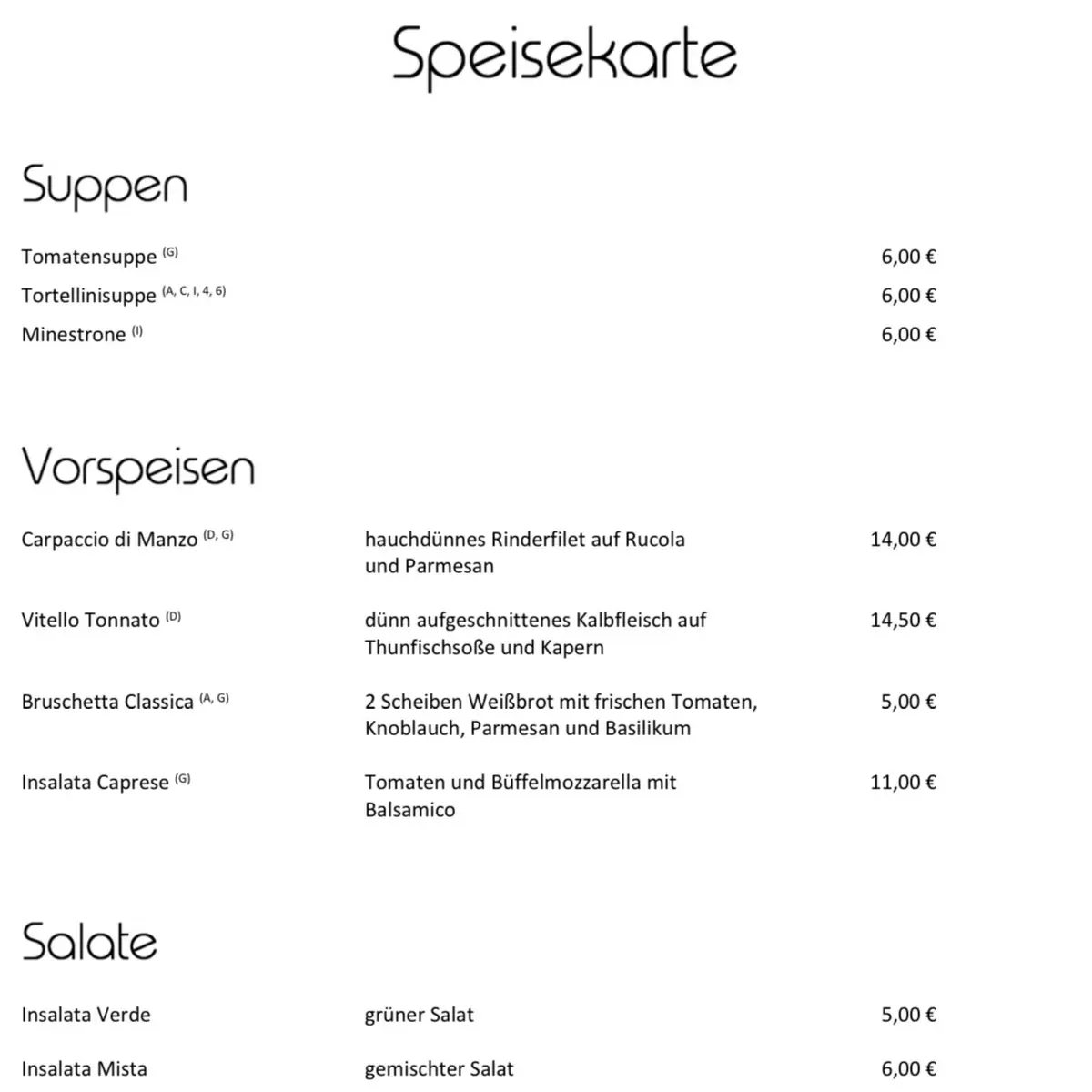 Speisekarte photo 5