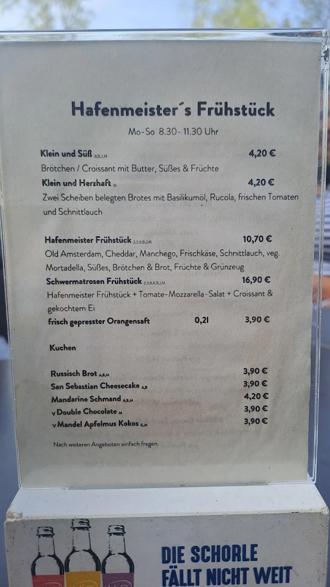 Speisekarte, Hafenmeister & Docks