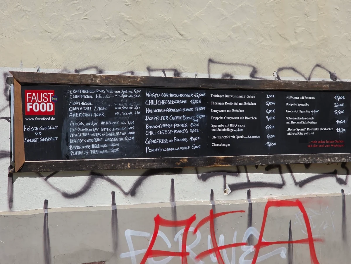 Speisekarte, Faustfood