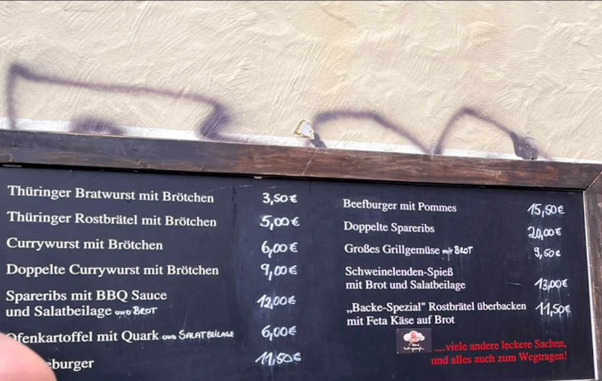 Speisekarte, Faustfood