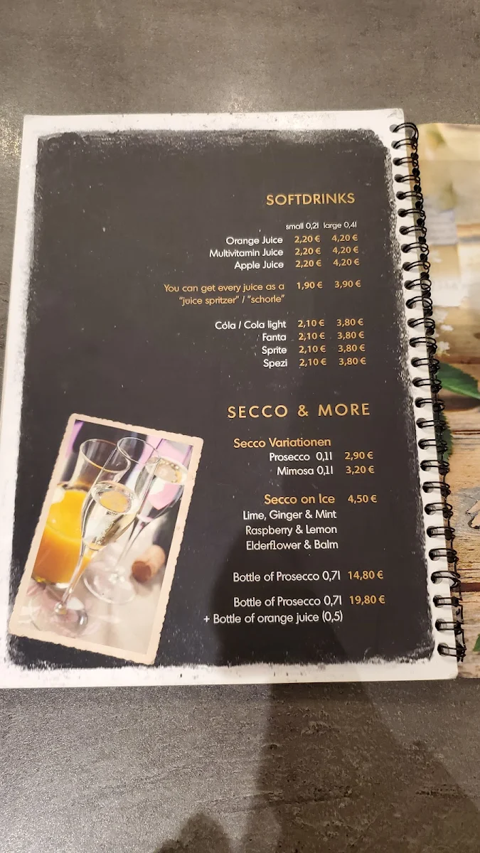 Speisekarte, Sander's Café