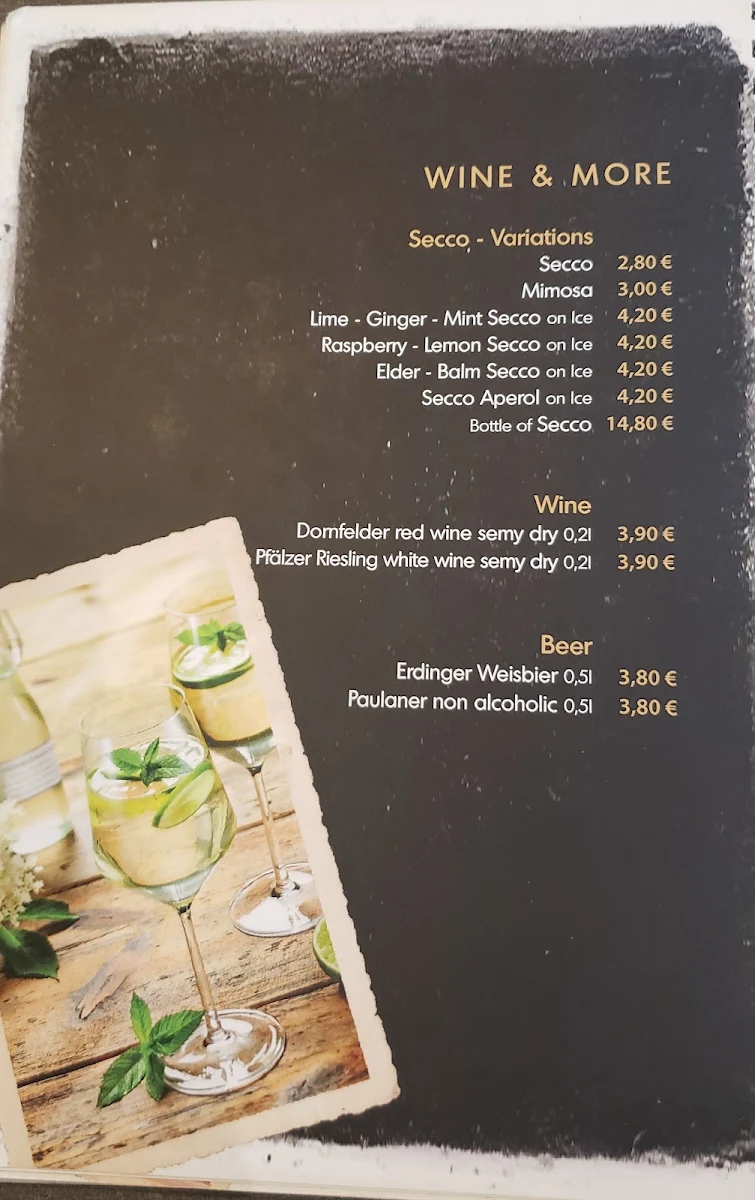 Speisekarte, Sander's Café