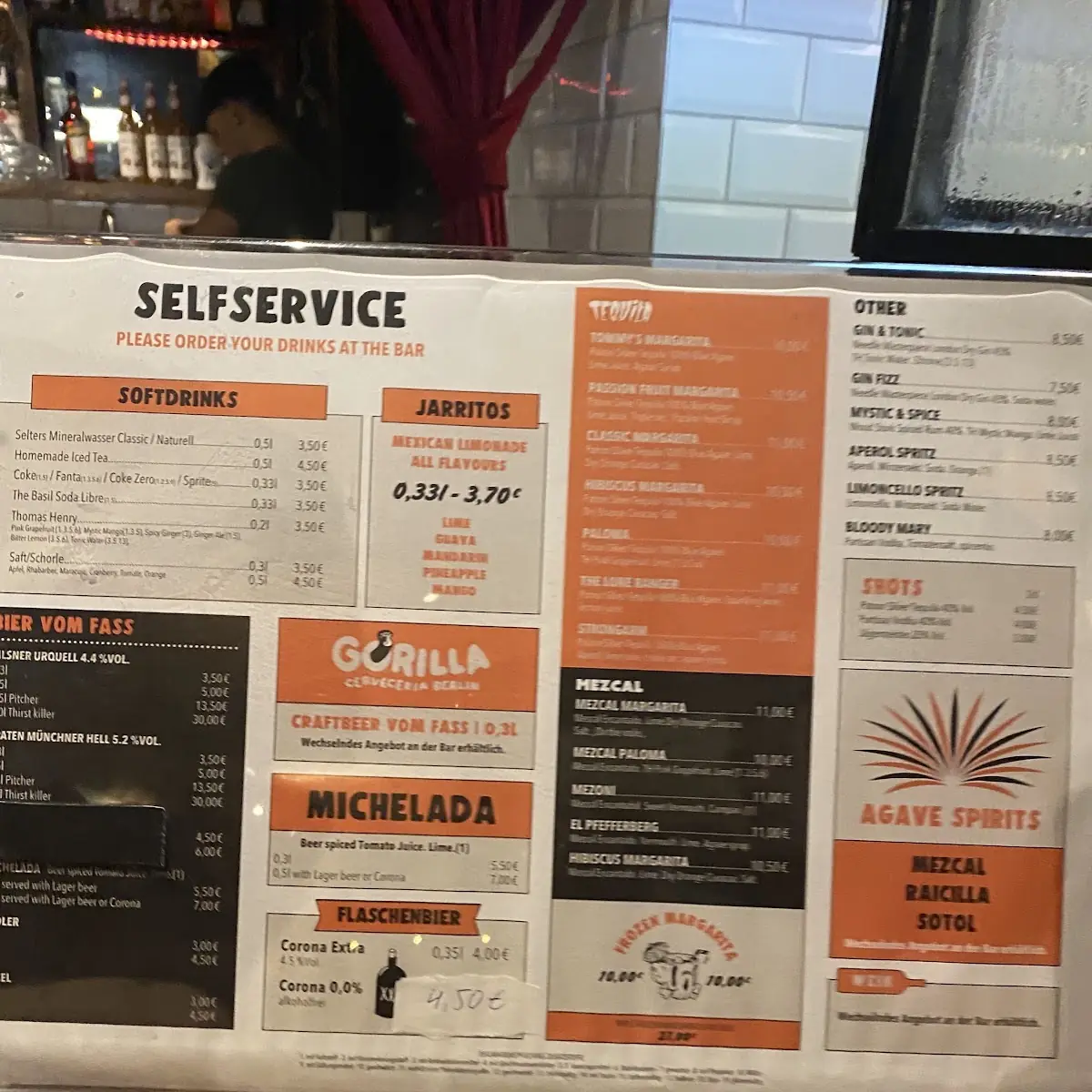Speisekarte, Taquería El Oso