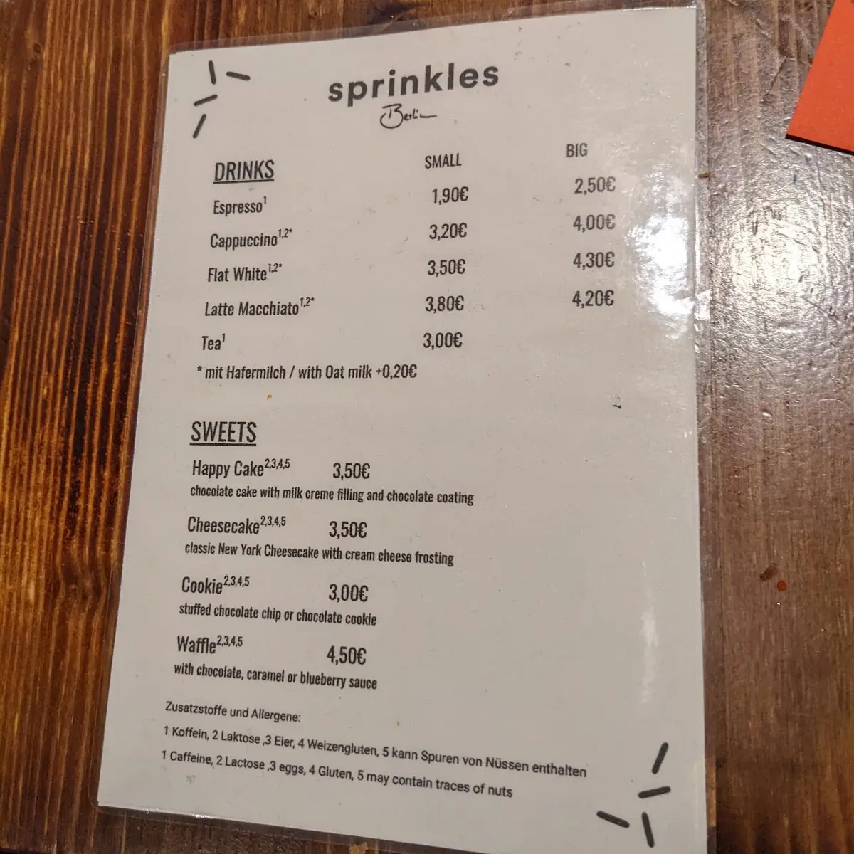 Speisekarte, Taquería El Oso