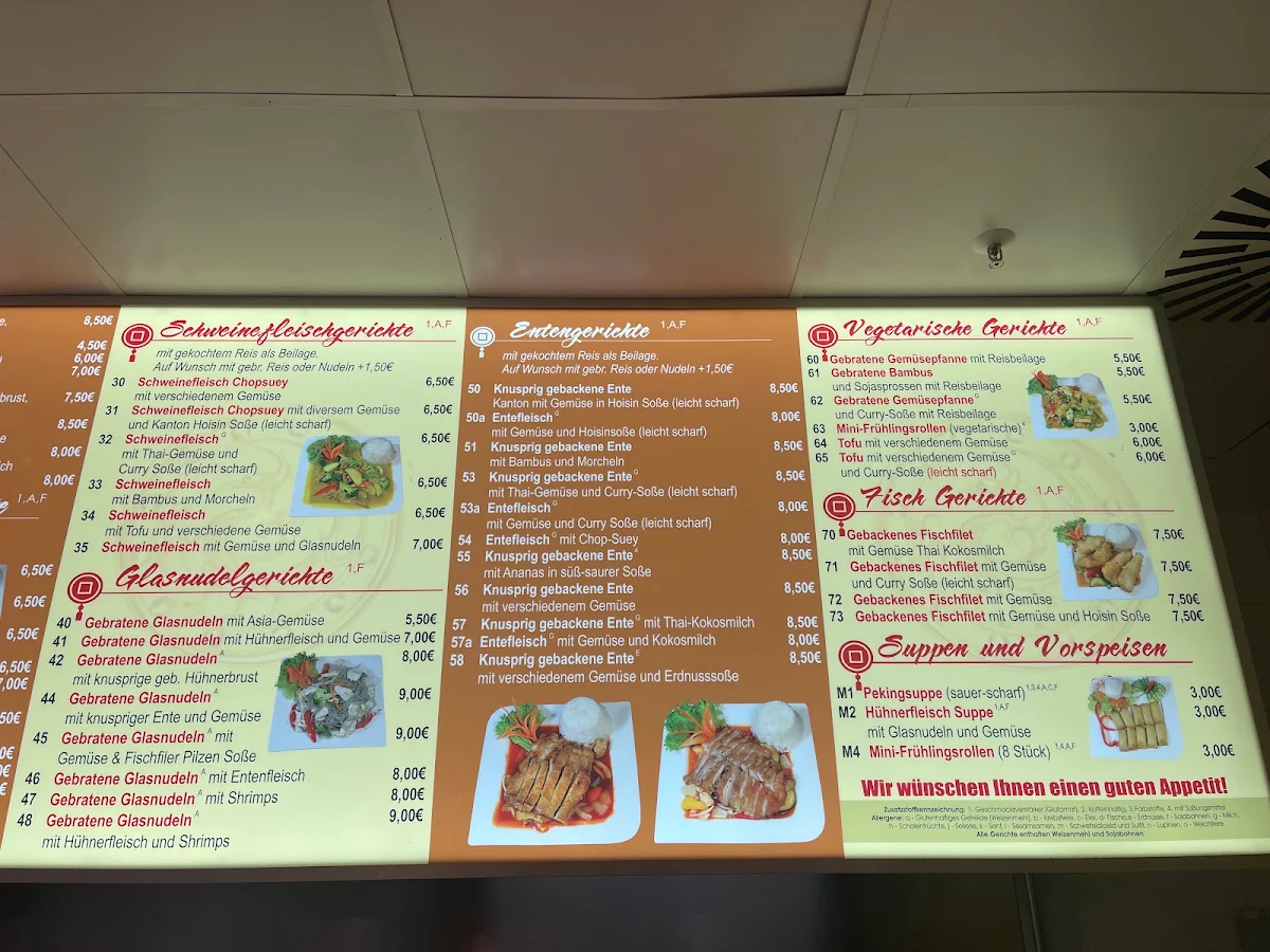 Speisekarte, Asia Wok im Kaufland