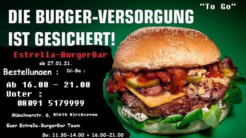 Speisekarte, Estrella Burgerbar