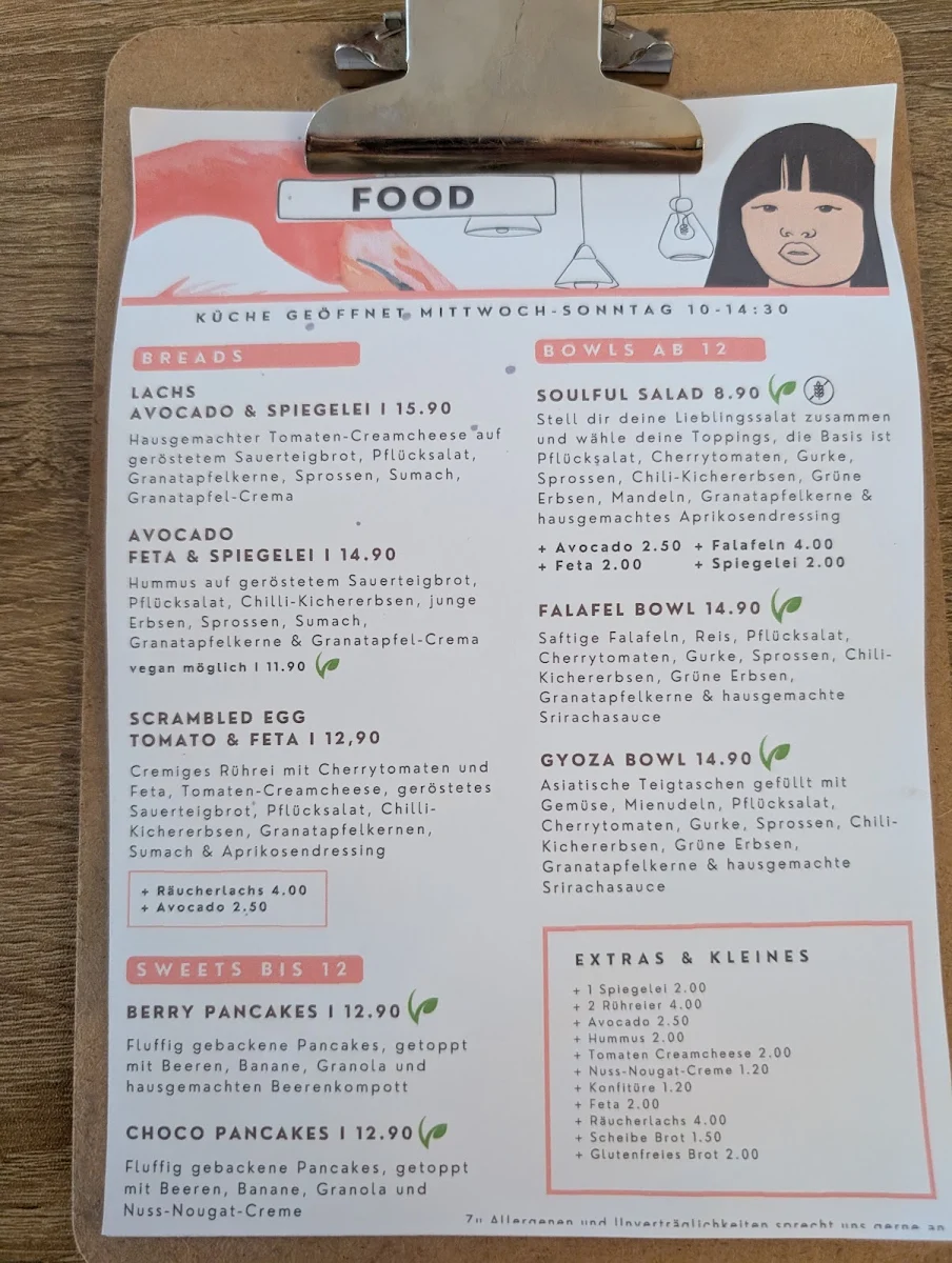 Speisekarte, Mint & Things