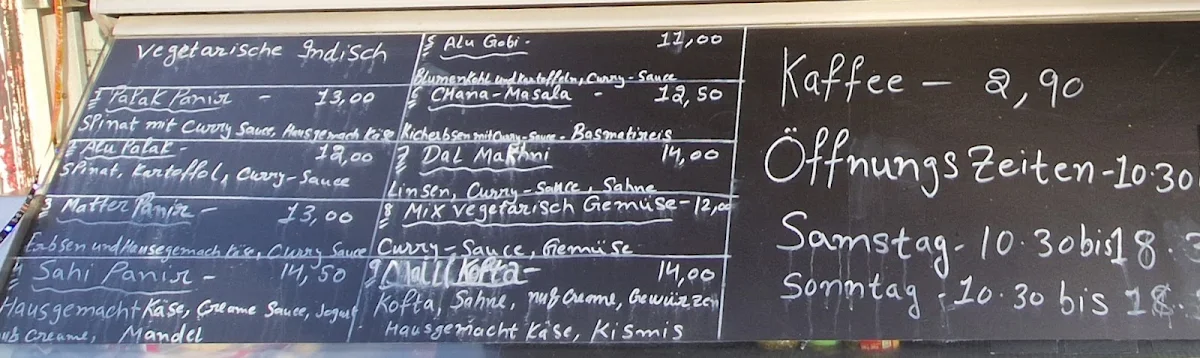 Speisekarte, Humty Dumty Imbiss