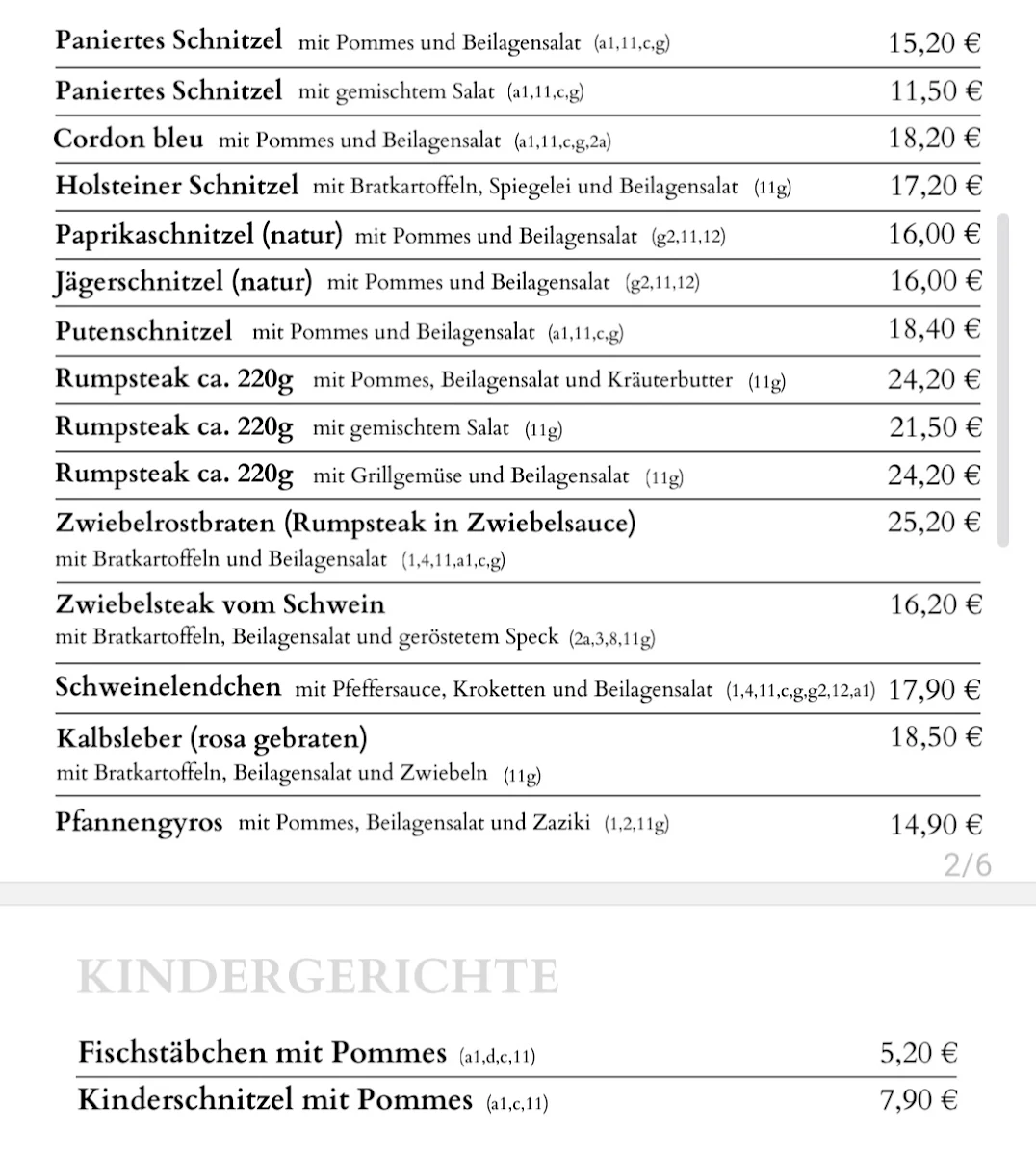 Speisekarte photo 1