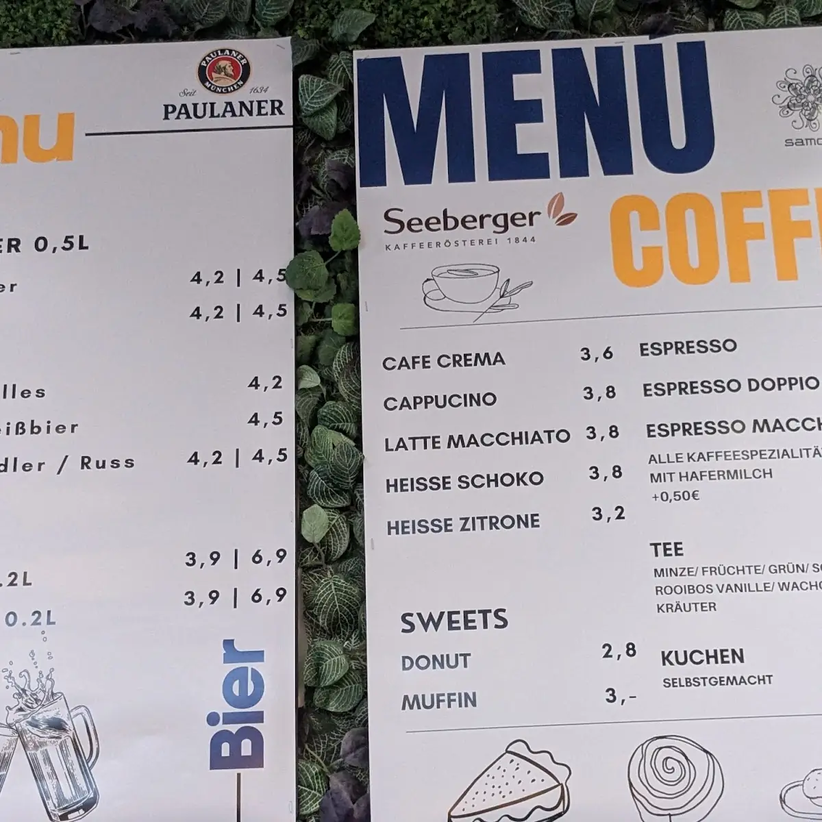 Speisekarte, Restaurant & Tagescafé "Krakengastronomie im Michaelibad"