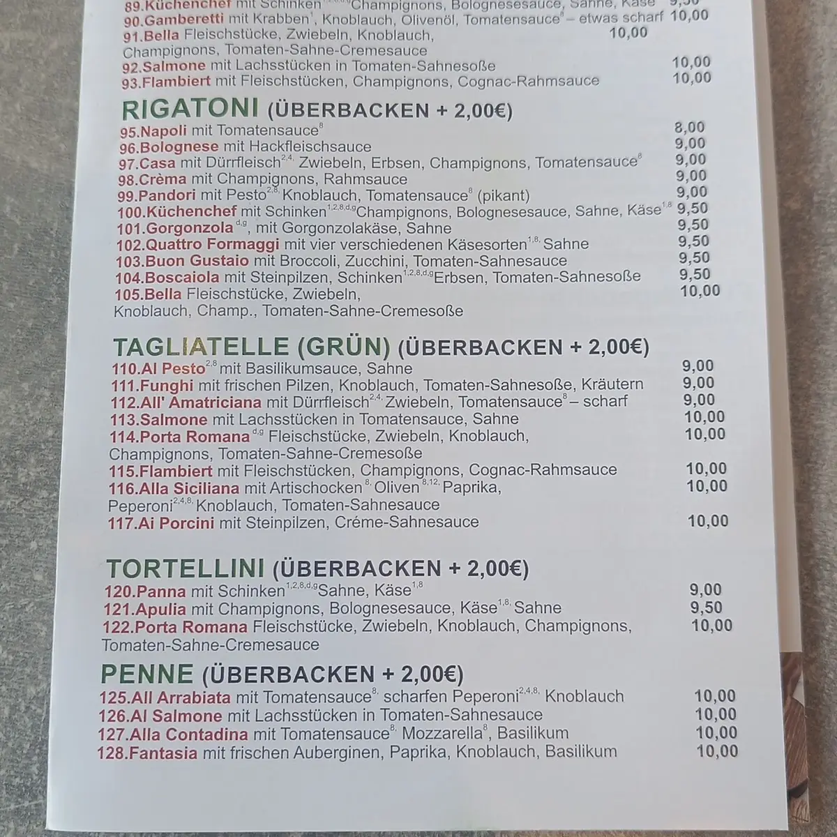 Speisekarte photo 2