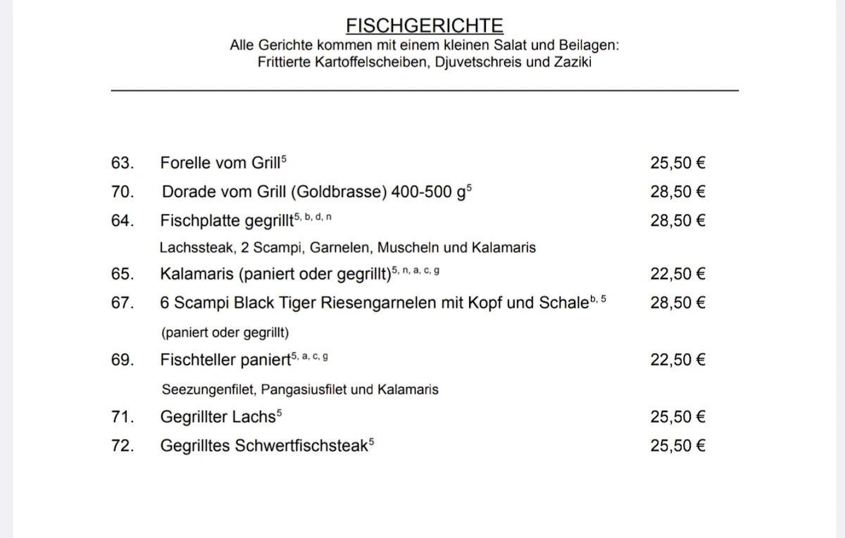Speisekarte photo 4