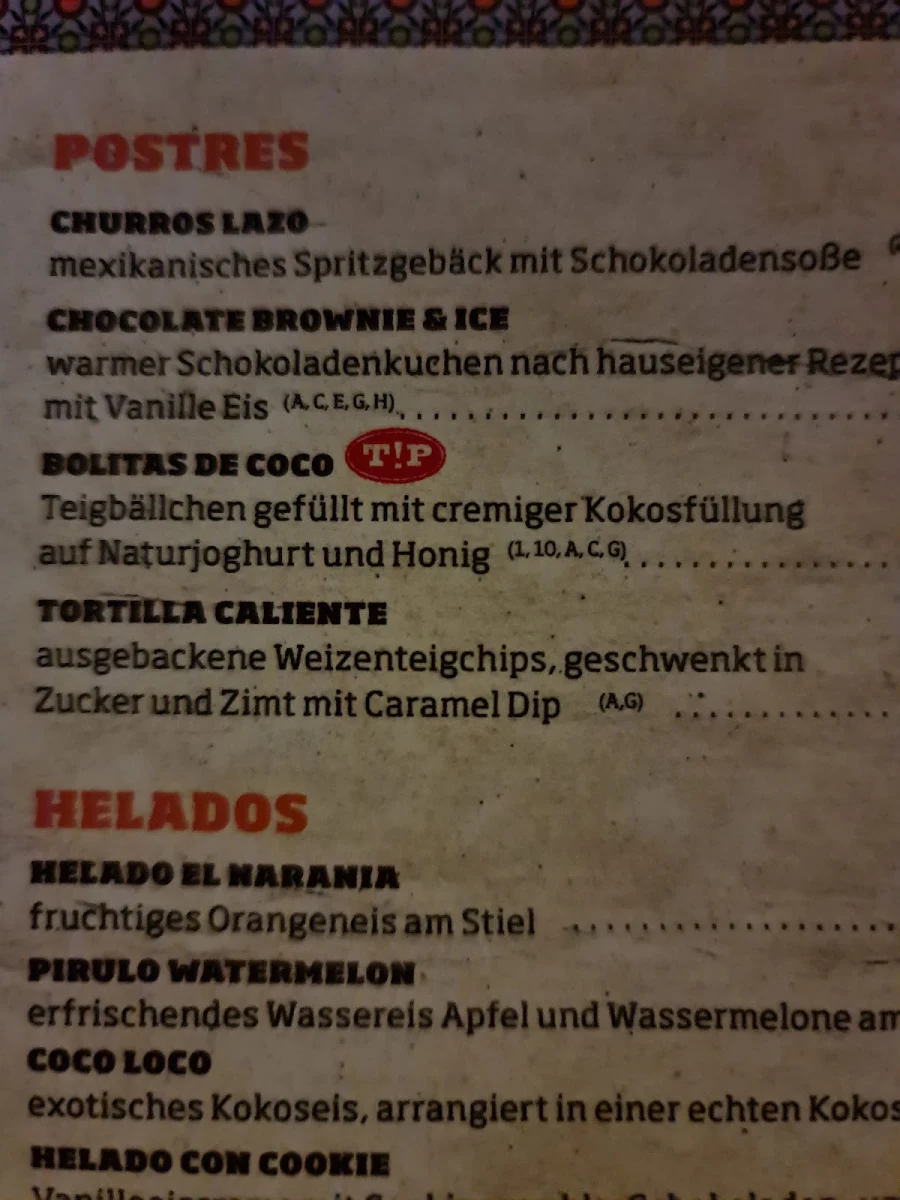 Speisekarte, ESPITAS GmbH & Co. KG Leipzig