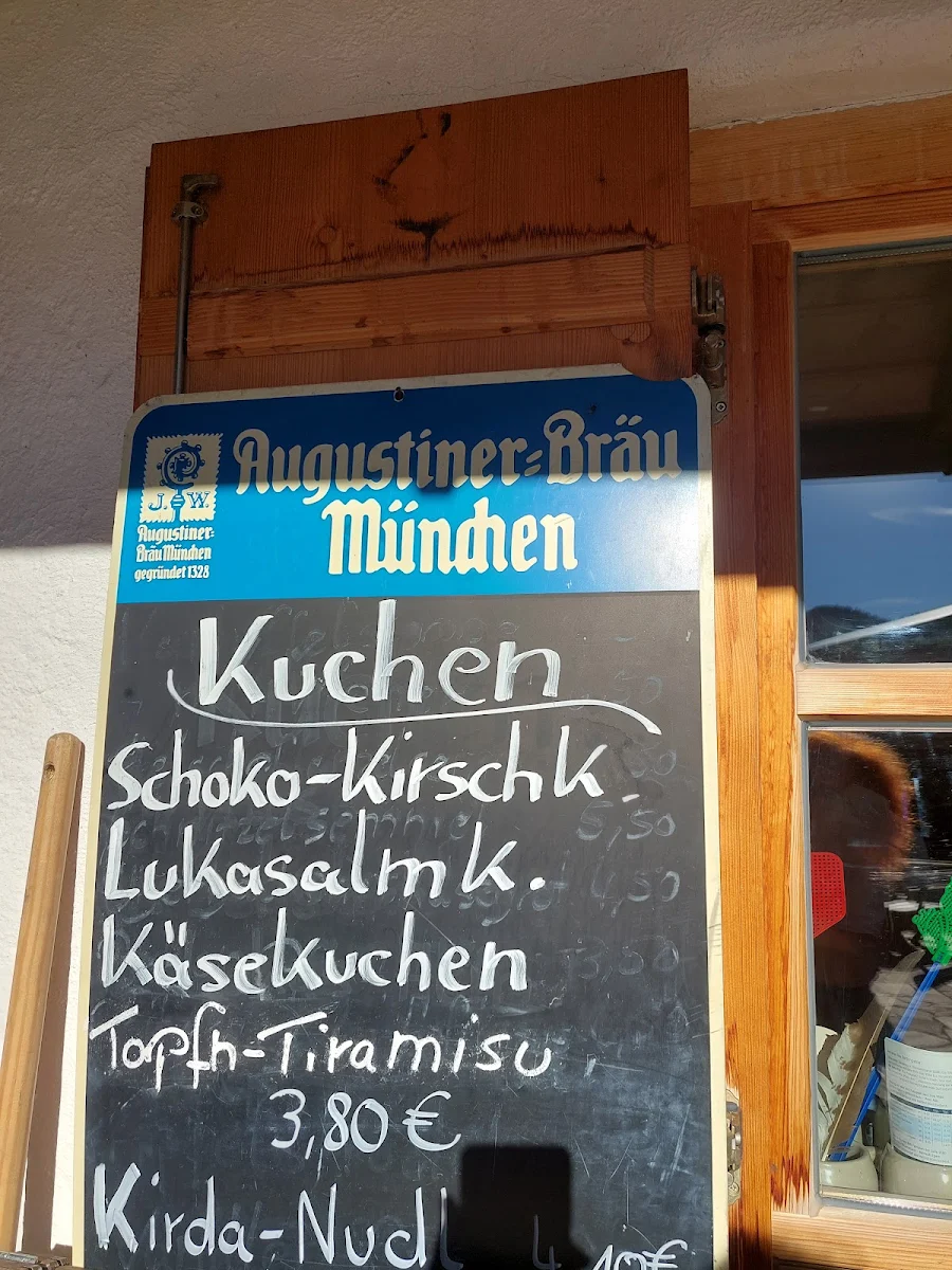 Speisekarte, Berggasthof "Lukas-Alm"