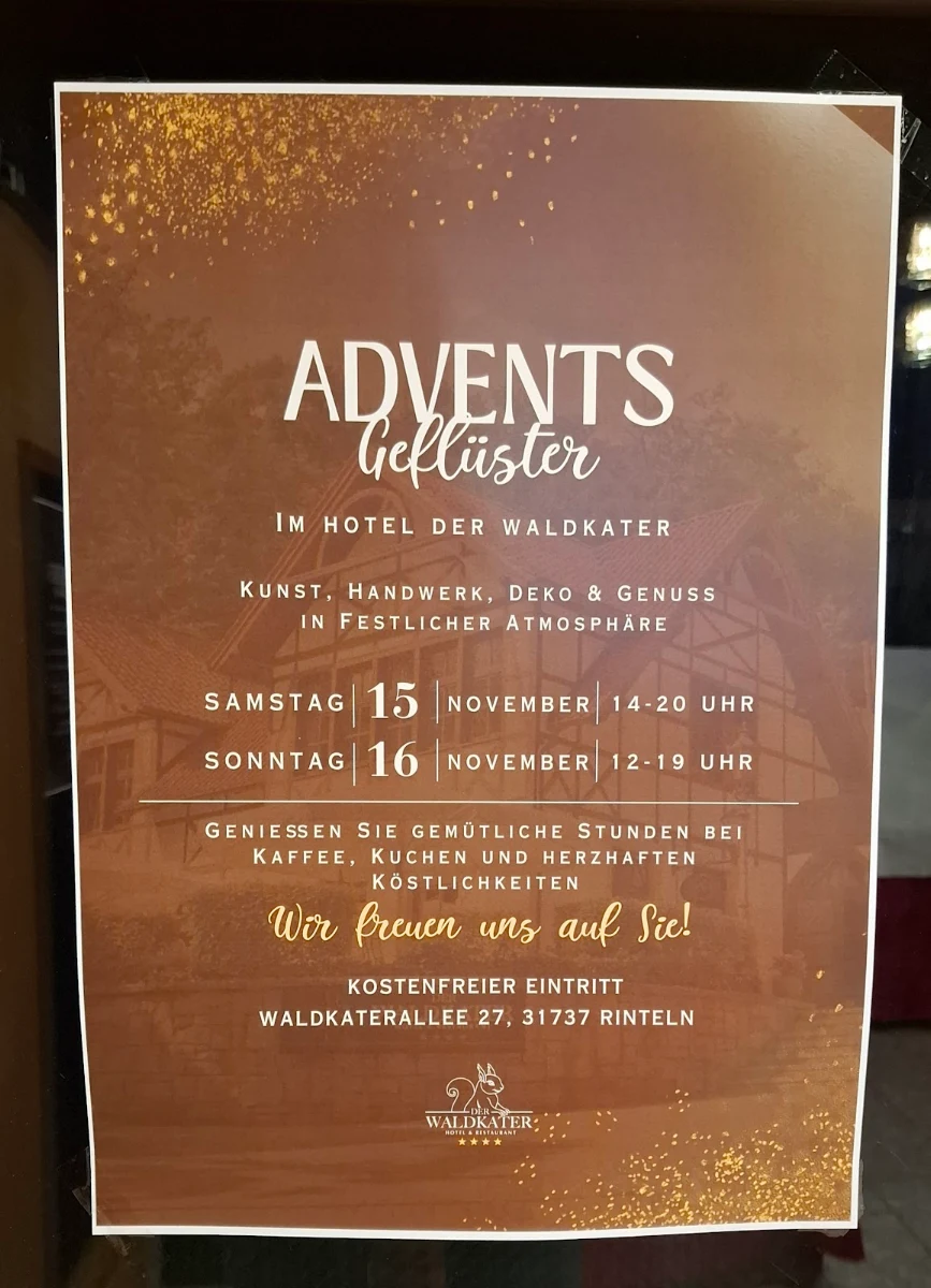 Speisekarte, Hotel Der Waldkater